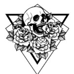 rose-skull-tattoo-sacred-geometry-frame-rose-skull-tattoo-sacred-geometry-frame-traditional-black-dot-style-ink-138421913
