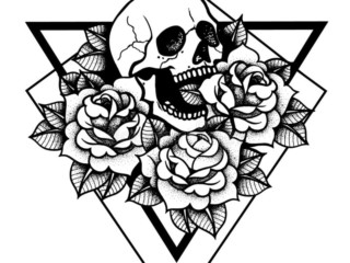 rose-skull-tattoo-sacred-geometry-frame-rose-skull-tattoo-sacred-geometry-frame-traditional-black-dot-style-ink-138421913